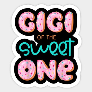 Gigi Of The Sweet One First Birthday Matching Family Donut Sticker